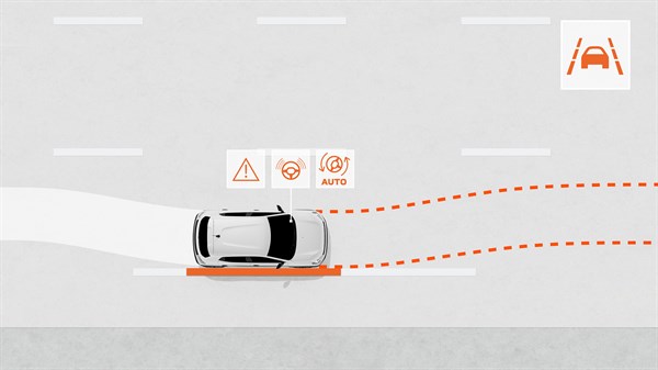 Предупредување за промена на лента - Dacia Spring