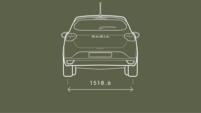 Sandero – задни димензии