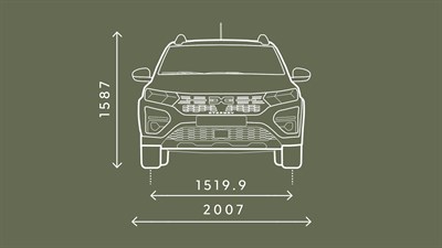 Sandero Stepway – димензии на предниот дел