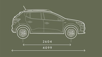 Sandero Stepway – странични димензии